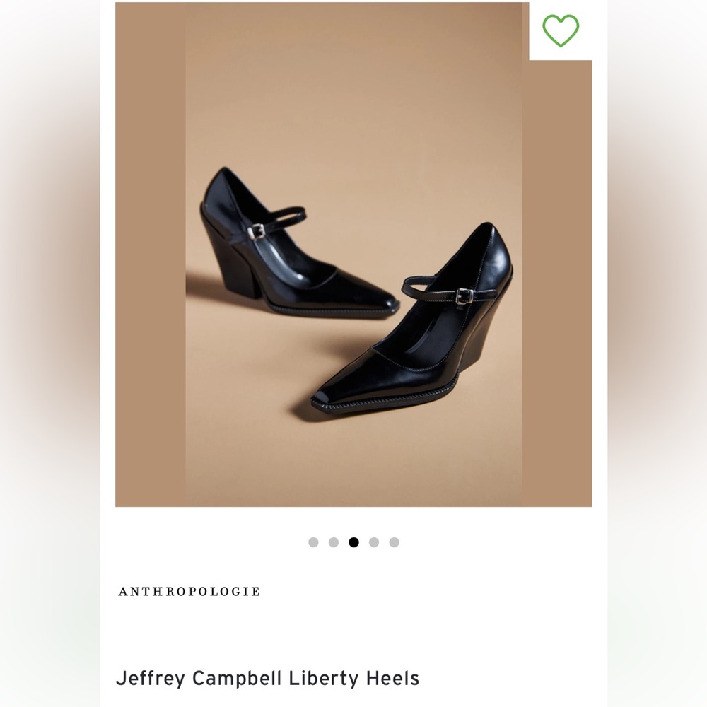 Jeffrey Campbell Liberty Heels, Black Patent Leather Wedges with Strap